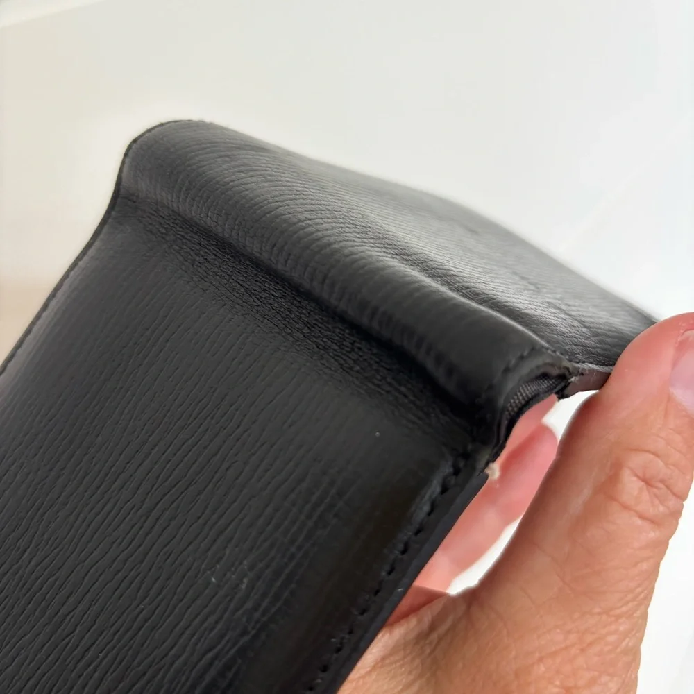 Tumi Double Billfold Men's Black Leather Wallet